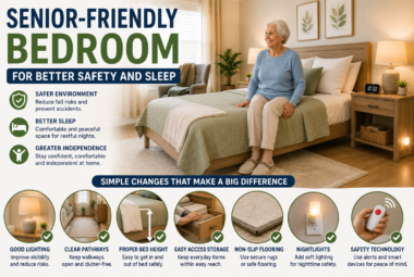 senior-friendly bedroom