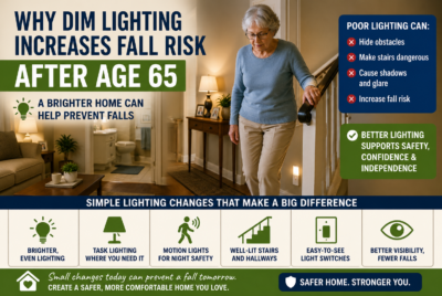 why dim lighting increases fall risk after age 65